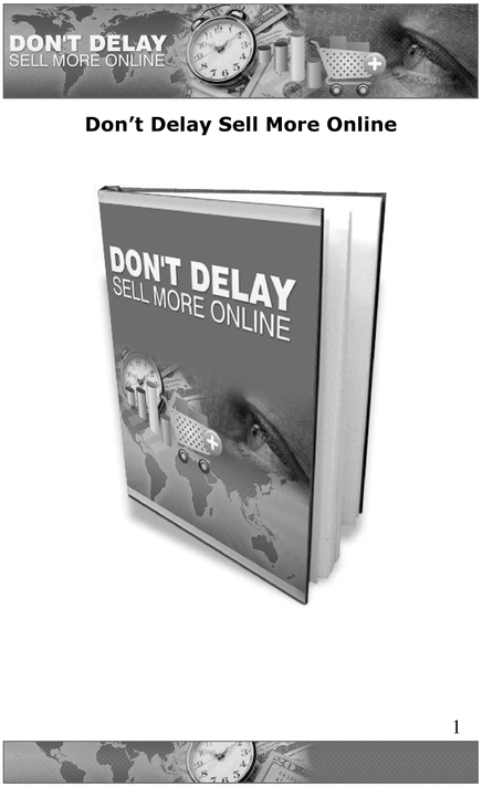 Product picture Dont Delay Sell More Online.